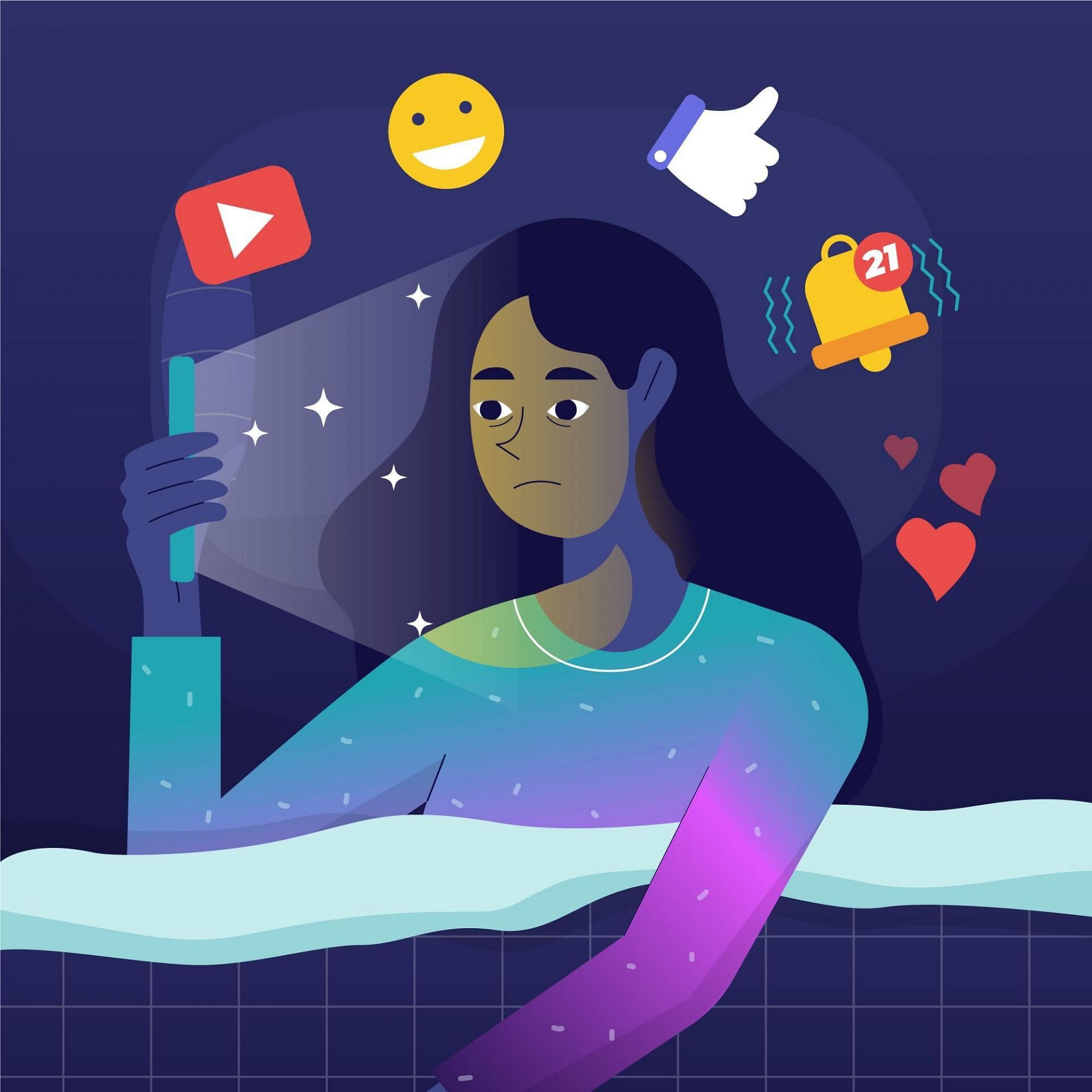 Social media and mental health is directly linked to sleep difficulties. (Image via Freepik/ Freepik)